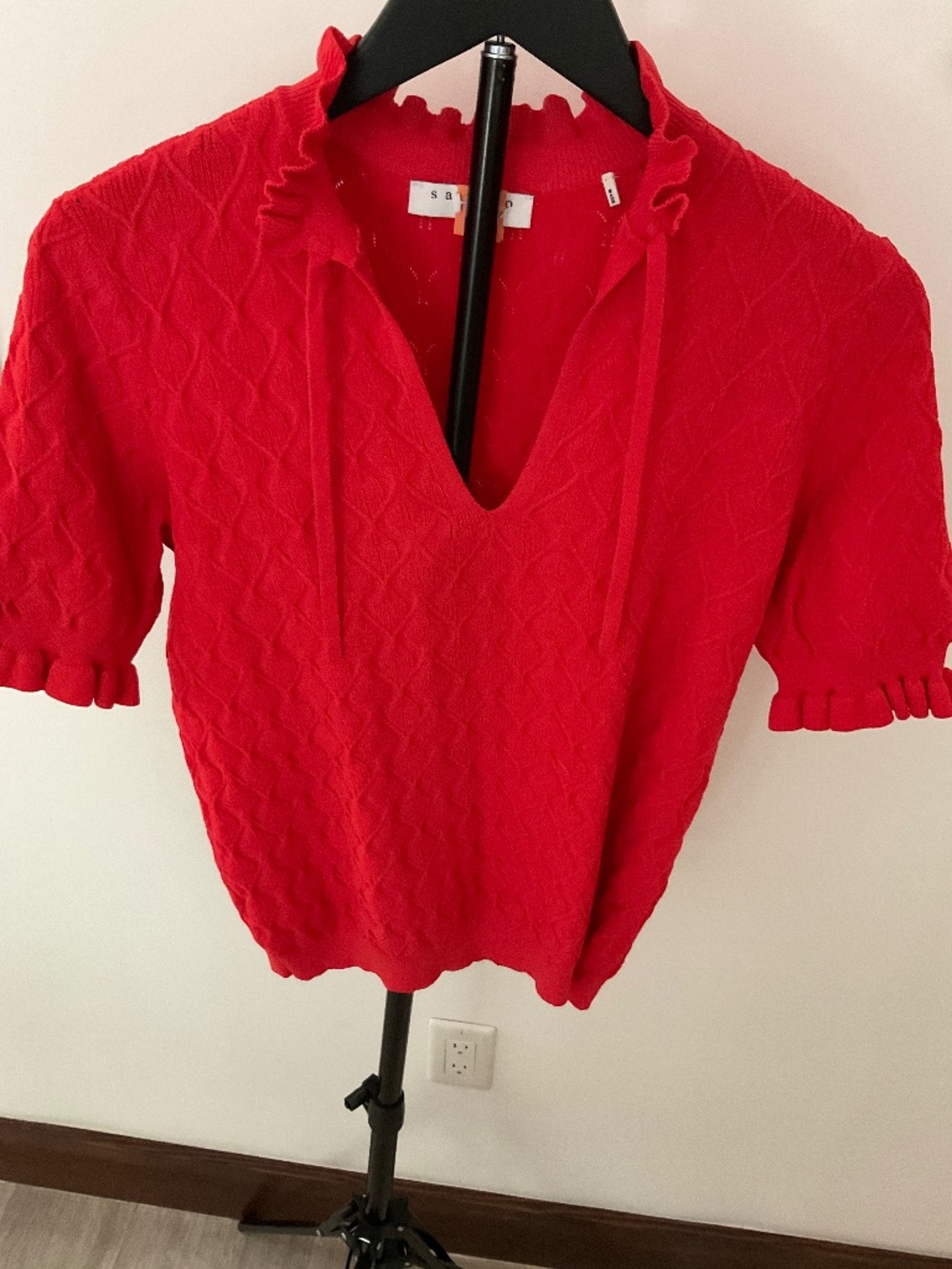 Sandro Gorgeous Red Sweater Medium